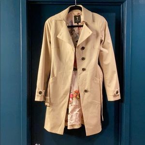 Beige Ted Baker Trench Coat Size 0